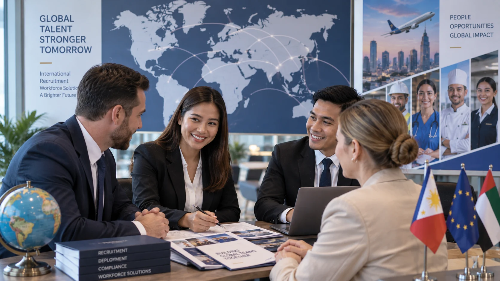 International recruitment meeting connecting employers with Filipino professionals